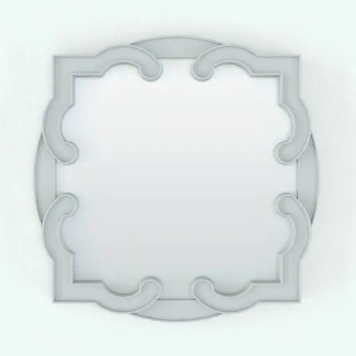 Volute Revit Mirror Family in front view and rendered in black and white (ambient occlusion style) to showcase the shapes better. This family is fully parametric, easy to use and render-ready. Load it into your Revit project, load the textures (or use your own) and hit the render button. Don't let this opportunity pass and add this Volute Revit Mirror Family to your cart now!