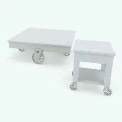 Tired of wasting time finding good parametric Revit families online? Look no more and get this Wheeled Living Room Revit Tables Set which is packed with parameters like dimensions, materials and more to make it suit your project requirements instantly. Ideal for industrial-style interior design projects, these side and coffee table Revit families will be the focal point of your 3D renderings.