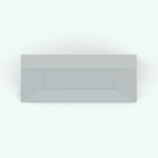 Wood Slanted Profile Revit Picture Frame in top view and rendered in black and white (ambient occlusion style) to see the details better. This family is ideal for residential, office or any other setting where you want to add a touch of livability and finesse! Get this Wood Slanted Profile Revit Picture Frame now and see how it will transform your spaces in a few clicks.