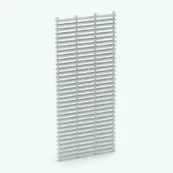 Wood Slats Partition Wall Revit Family in 3D and rendered in black and white (ambient occlusion style) to showcase all the details. This partition wall is the perfect solution to divide large spaces into smaller sections without compromising views or light transfer. Get this Wood Slats Partition Wall Revit Family now and see for yourself.