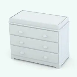 Changing station Revit Family rendered without any materials (ambient occlusion style).