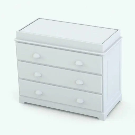 Changing station Revit Family rendered without any materials (ambient occlusion style).