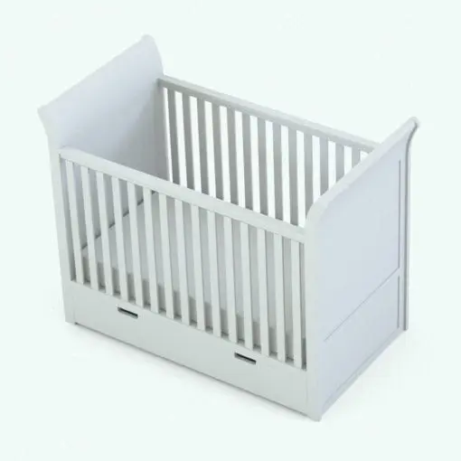 Revit crib in 3D and rendered in black and white (ambient occlusion style). This Revit crib, as well as the other two Revit families are fully parametric, easy to use and ready to render. Just load them into your project (individually or as a set), set the desired dimensions and hit the render button for instant results! Get this Revit furniture set today and become part of the Blackbee3D familiy.