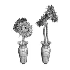 Revit Family / 3D Model - Sunflower 3D Max/FBX Wireframe