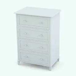 Dresser Revit family in 3D and rendered without any materials to show the details better. Ideal for bedrooms, kids rooms and even offices, this dresser Revit family will transform your spaces and make them look finished and alive in just a few clicks. Get it now and see for yourself.