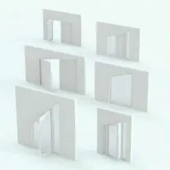 Multi-Shape Revit Door family in different sizes and configurations to showcase its parametric flexibility. This door is a true chameleon since it can adopt many shapes and configurations to suit your project needs. Whether you need a regular door or a sloped Revit door with sidelights, this family has you covered! Additionally, you can remove the sidelights selectively to customize it even further! Don't wait any longer and get this Multi-Shape Revit Door family now. You will notice the difference!