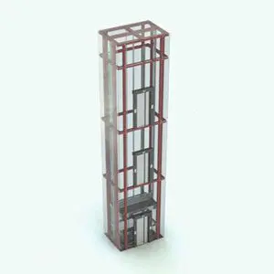 Revit elevator family. All our families are fully parametric. Model includes Revit lift doors per level, visible structure and the actual Revit elevator. All fully adjustable to your project needs.