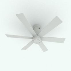 Revit Family / 3D Model - Ceiling Fan Modern 3 Perspective 1