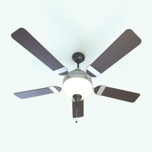 Revit Family / 3D Model - Ceiling Fan Sphere Rendered in Revit