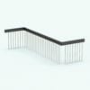 Revit Family / 3D Model - U-Shape Baluster Railing Rendered in Revit