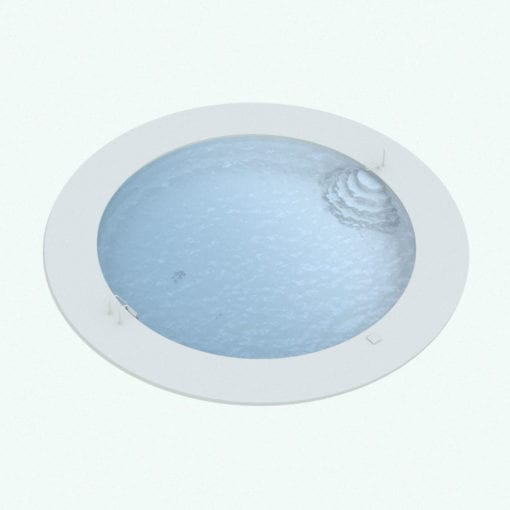 Revit Family / 3D Model - Circular Pool Perspective