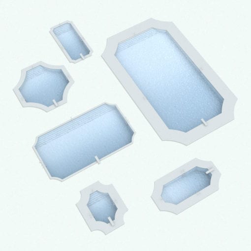 Revit Family / 3D Model - Gothic Pool Variations