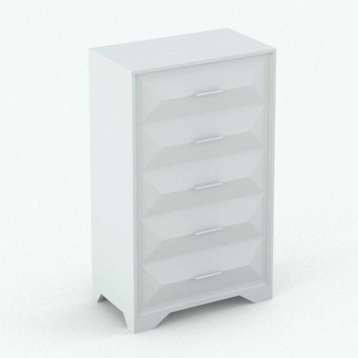 Revit Family / 3D Model - Pyramidal Drawers Bed Set Chest With Drawers