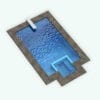 Revit Family / 3D Model - Rectangular Pool With Hot Tub Rendered in Revit