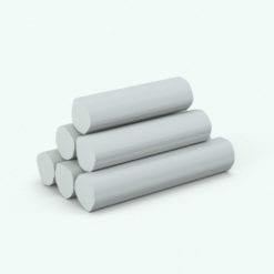 Revit Family / 3D Model - L-Shape Fireplace Logs
