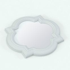 Revit Family / 3D Model - Quatrefoil Moulding Mirror Perspective 2