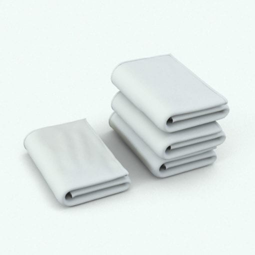 Revit Family / 3D Model - Stack of Towels Variations