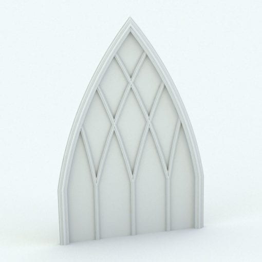 Revit Family / 3D Model - Bed With Gothic Headboard