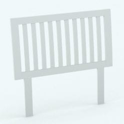 Revit Family / 3D Model - Bed With Wood Slats Headboard