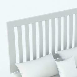 Revit Family / 3D Model - Bed With Wood Slats Headboard Detail