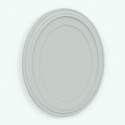 Revit Family / 3D Model - Wall Frame Circular or Oval With Insets Perspective