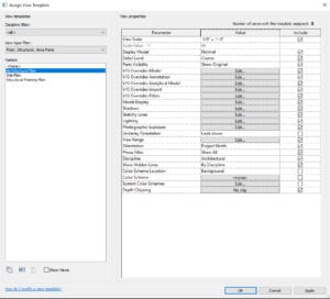View Templates Dialog Box Revit