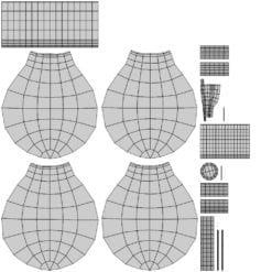 Revit Family / 3D Model - Leather Square Lamp UV's 2