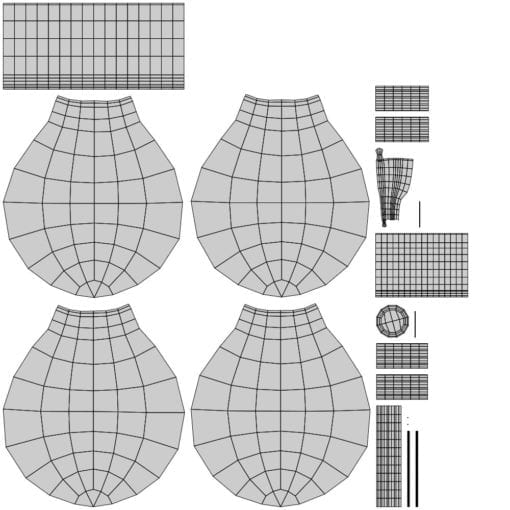 Revit Family / 3D Model - Leather Square Lamp UV's 2