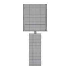 Revit Family / 3D Model - Leather Square Lamp Side View