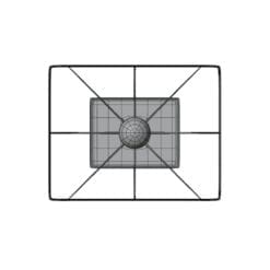Revit Family / 3D Model - Leather Square Lamp Top View