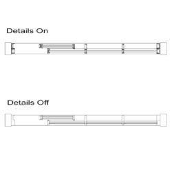Revit Family / 3D Model - Window - SLW-E7 Top View Details