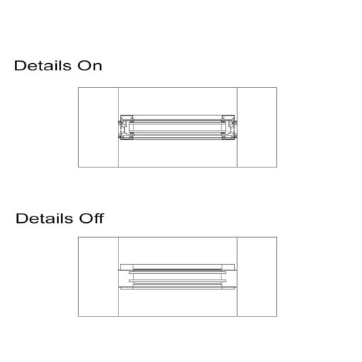 Revit Family / 3D Model - Window - SLW-E1a Top View Details