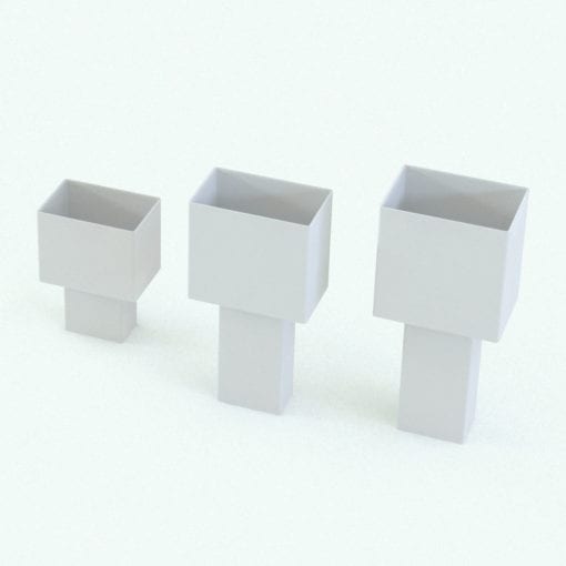 Revit Family / 3D Model - Leather Square Lamp Variations