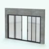 Revit Family / 3D Model - Door SLD OXXO Bi Part Rendered in Revit