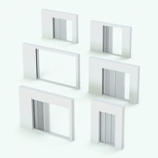 Revit Family / 3D Model - Door SLD PXXX Variations