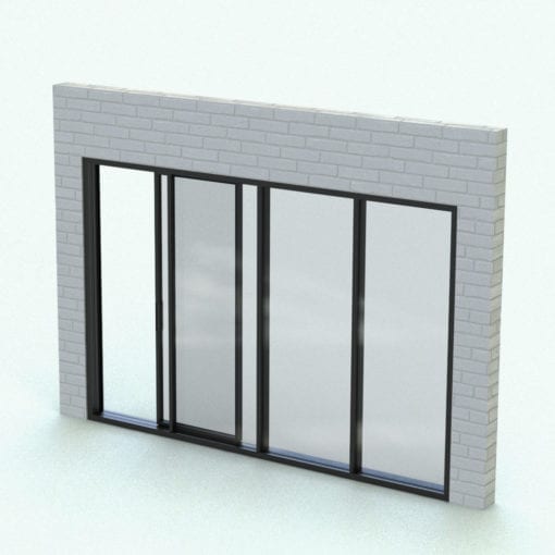 Revit Family / 3D Model - Window SLW E7 Rendered in Revit
