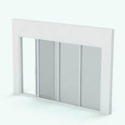 Revit Family / 3D Model - Window SLW E7 Perspective