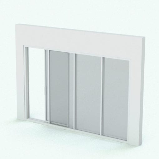Revit Family / 3D Model - Window SLW E7 Perspective