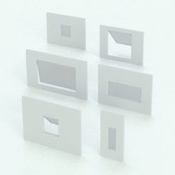 Revit Family / 3D Model - T600N Awning Variations
