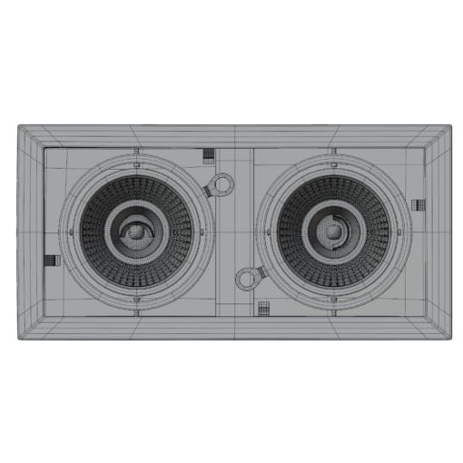 Revit Family / 3D Model - Ceiling Dual Spotlights Bottom View