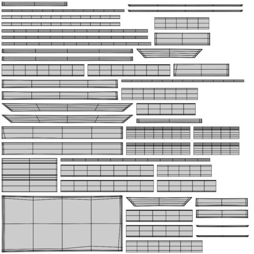 Revit Family / 3D Model - Ceiling Dual Spotlights UV's 1