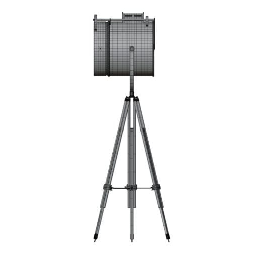 Revit Family / 3D Model - Modern Tripod Standing Lamp Side View