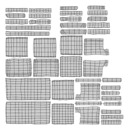 Revit Family / 3D Model - Sectional Sofa With Ottoman UV's 1