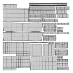 Revit Family / 3D Model - Sectional Sofa With Ottoman UV's 2