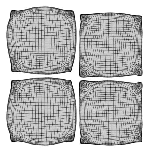 Revit Family / 3D Model - Sectional Sofa With Ottoman UV's 4