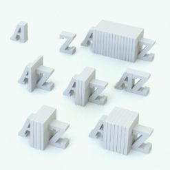 Revit Family / 3D Model - A-Z Fairytales Bookends Variations