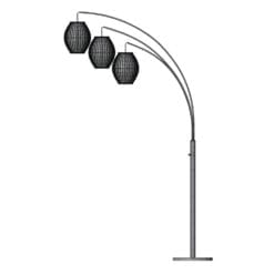 Revit Family / 3D Model - Antique Triple Lamp Side View