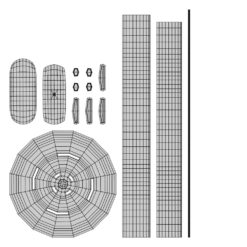 Revit Family / 3D Model - Curved Bathtub 1 UV's 1