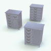 Revit Family / 3D Model - Drawers-Doors Bathroom Cabinet Rendered in Vray